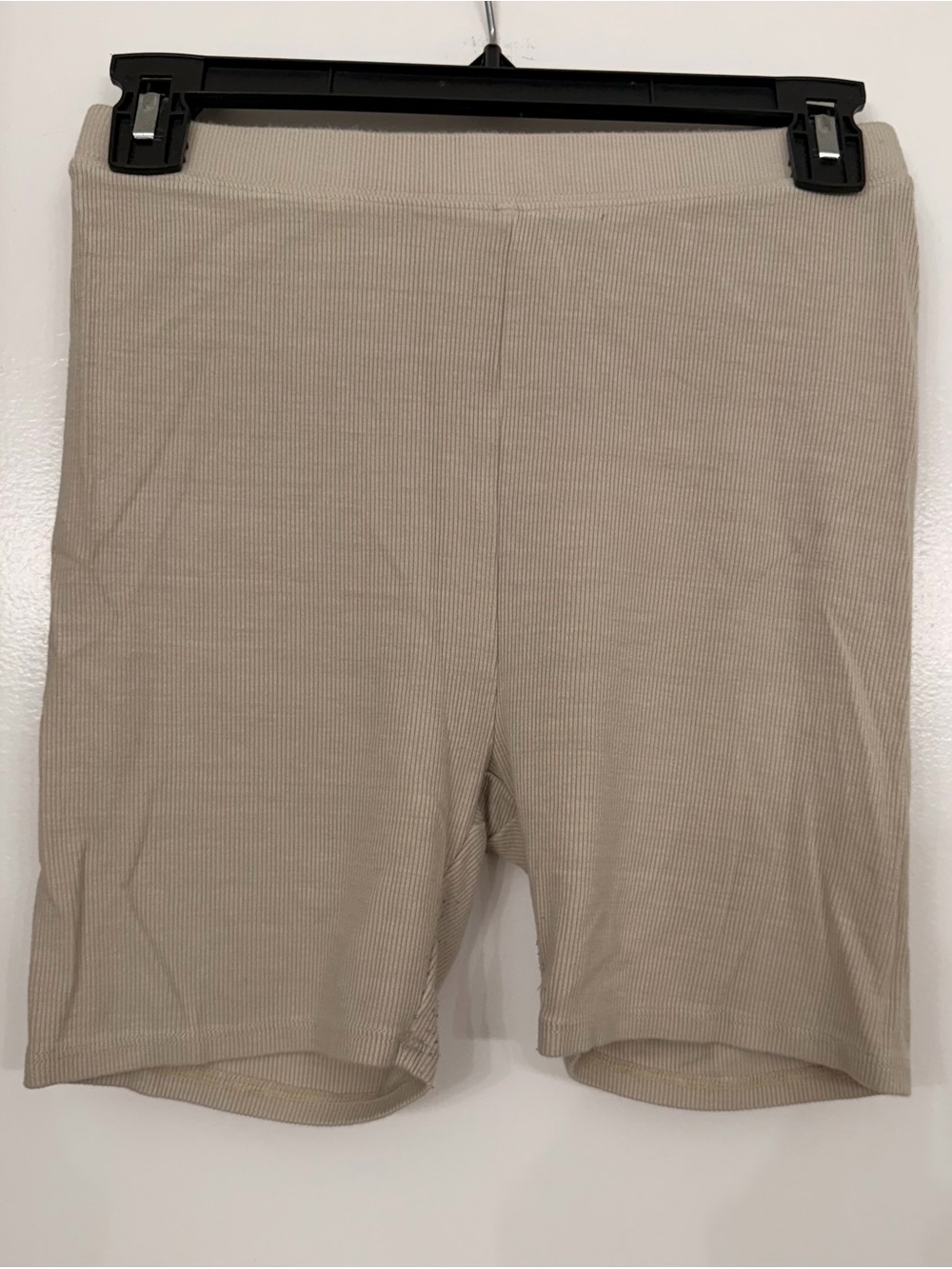 Joah Brown Beige Ribbed Stretch Bike Shorts Size S/M